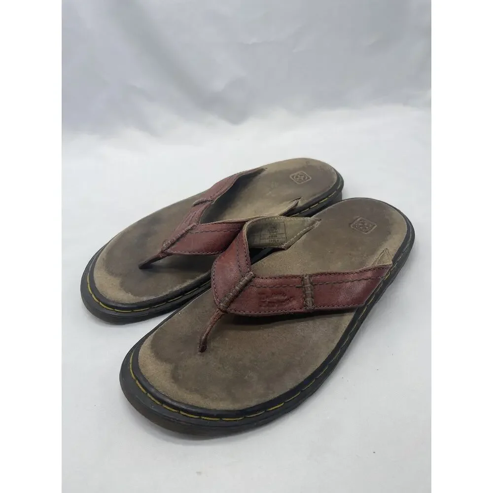 Doc Martens 8883 Maroon Leather Thong Sandals‎ Flip Flops Men’s 7 US
